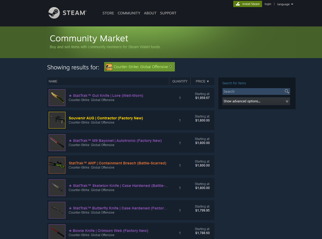 Steam Community Market :: Listings for CS:GO Weapon Case